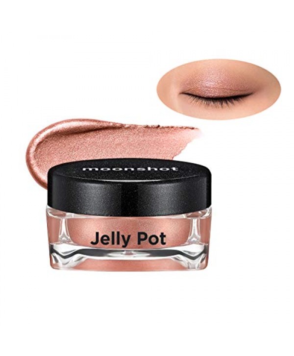 [moonshot] Jelly Pot 6.5g (P03 Warm Dress) - Jelly Texture Sparkling Pearl Glitter Waterproof Eyeshadow without Creasing, Daily Base Eye Makeup Color, Quick Fix and Dry Down Smoothly